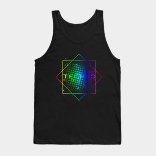 Techno EDM Music Square Festival Tank Top